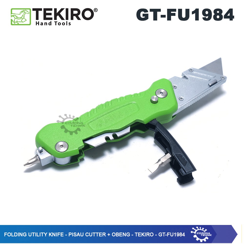 Tekiro - GT-FU1984 - Folding Utility Knife - Pisau Cutter + Obeng