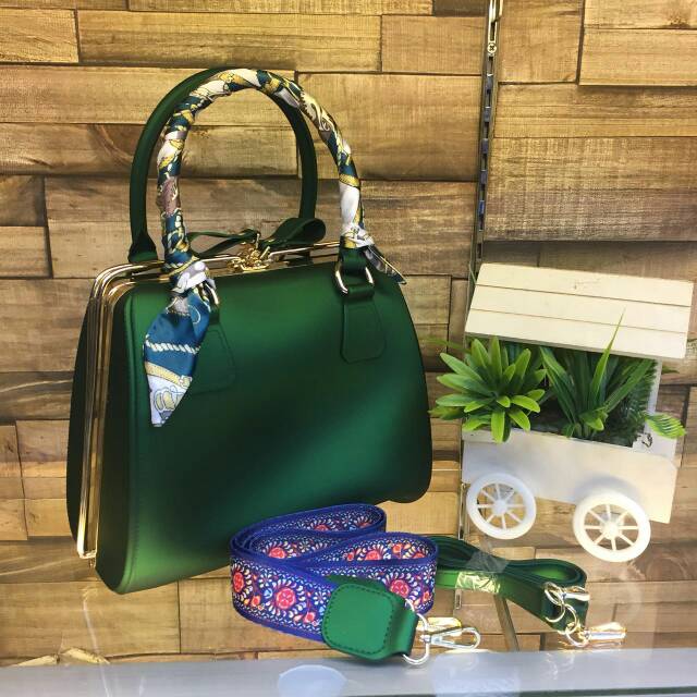 Furla behel jelly / hijau / realpict