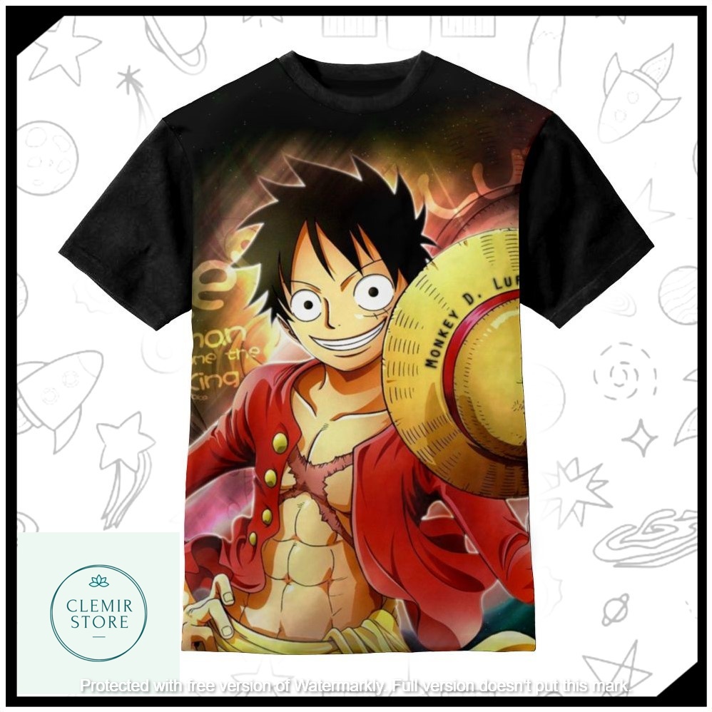 Kaos 3D Anak | Baju Printing - Baju Anime One Piece Luffy Untuk Usia 1-12 Tahun