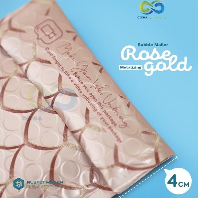 

AMPLOP BUBBLE MAILER ROSE GOLD MEWAH dan ELEGAN! - 12 x 18 bisa cod
