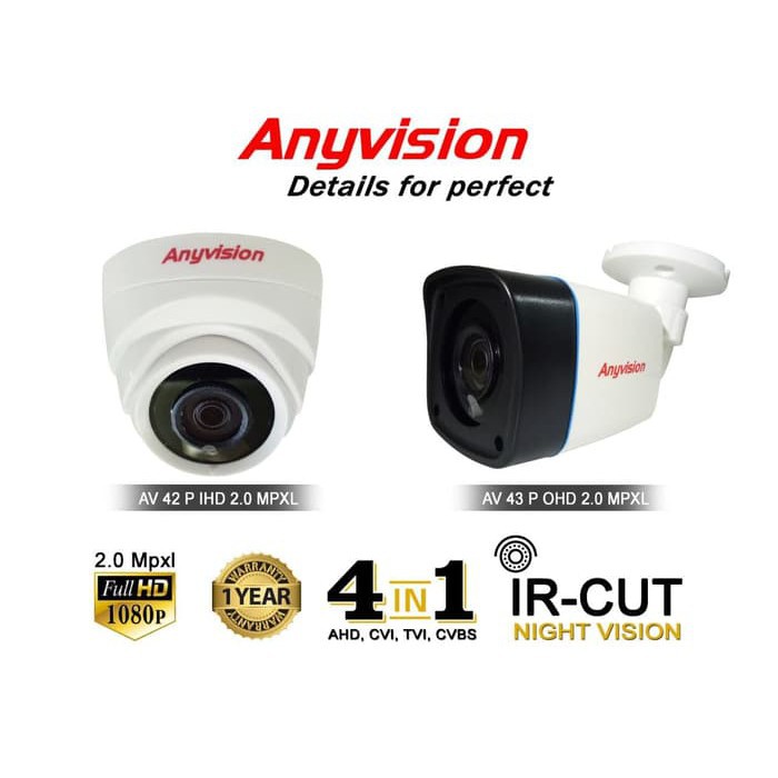 Camera CCTV Anyvision OUTDOOR/INDOOR AV-43 AUPR OHD 2 0 Mega pixel