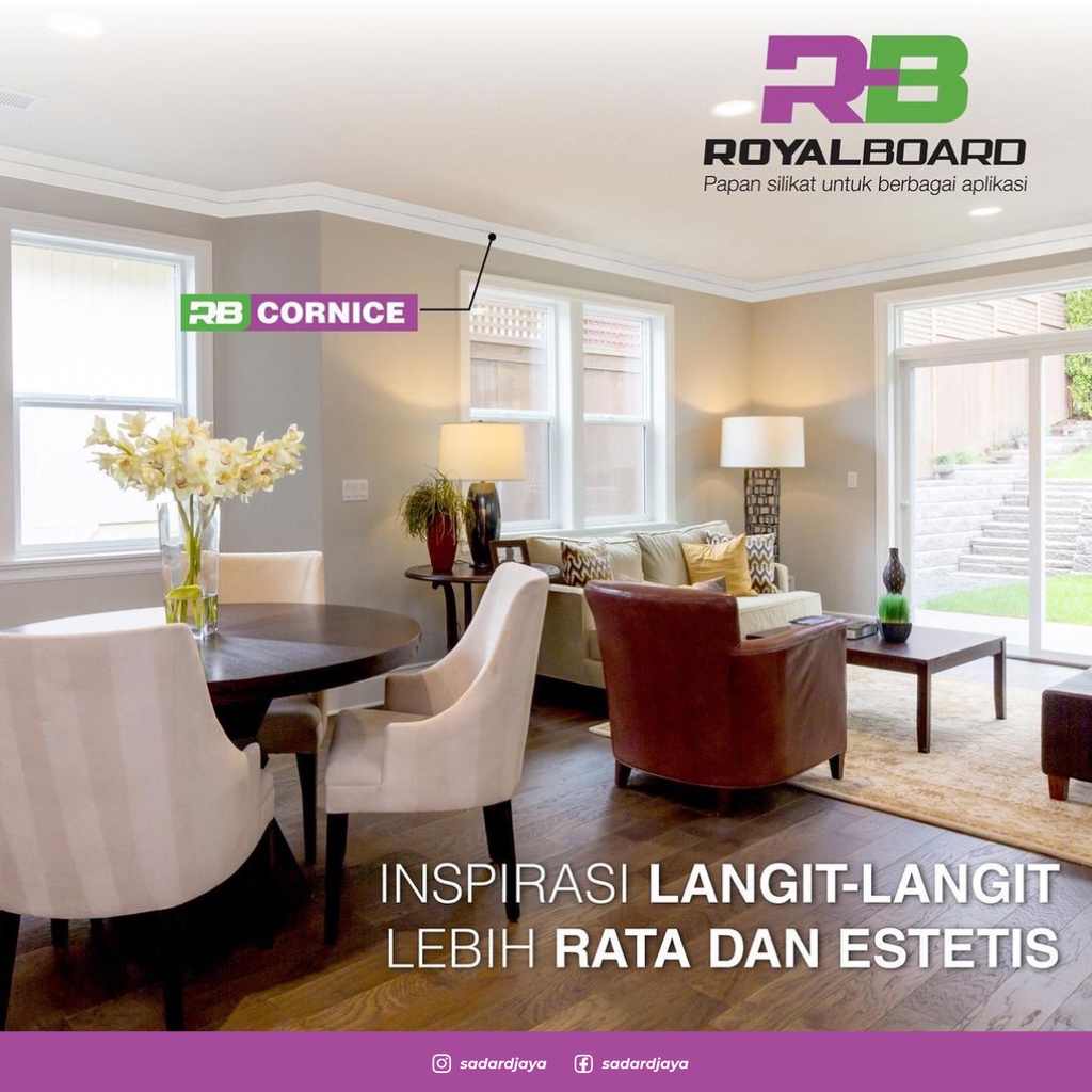 Royalboard Cornice Dekorasi Langit2 Lis Plafon / Plint Lantai Skirting