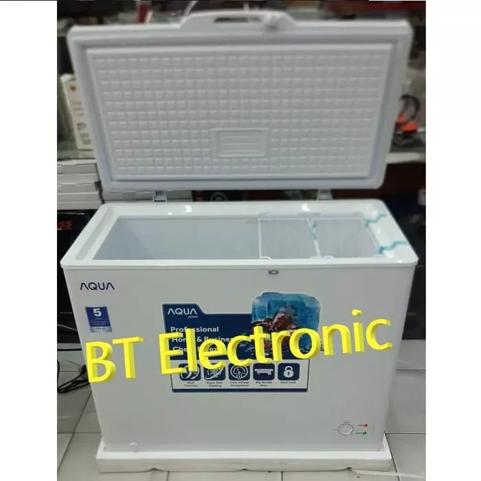 Chest Freezer AQUA AQF-200 (W)(D) / AQF 200 Box Pembeku 202 Liter