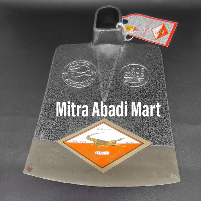 Pacul Baja Asli Cap Buaya Heavy Duty / Cangkul Baja Asli Cap Buaya