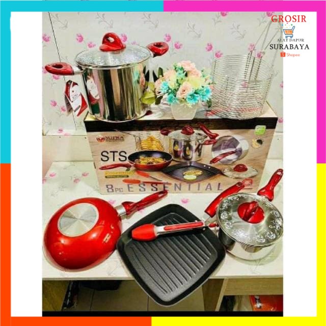 Panci set supra 8 pcs / NEW SUPRA ESSENTIAL 8 Piece