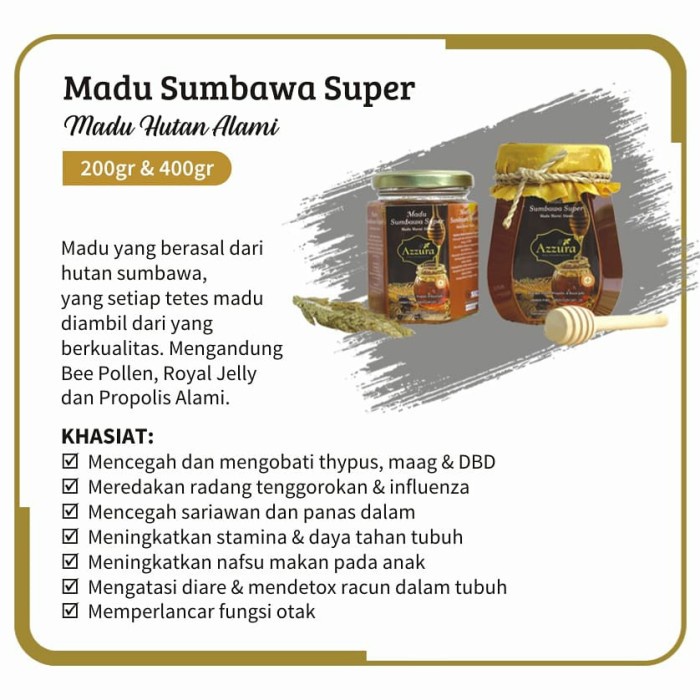 

Madu Azzura - Madu Sumbawa Super