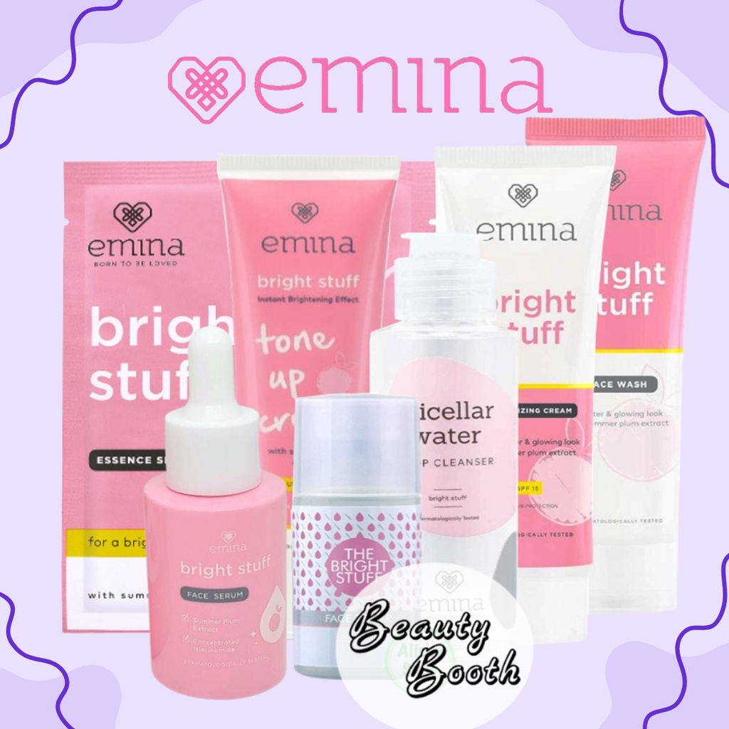 EMINA Bright Stuff Series Face Toner | Moisturizing | Serum | Loose Powder | Face Wash | Tone Up