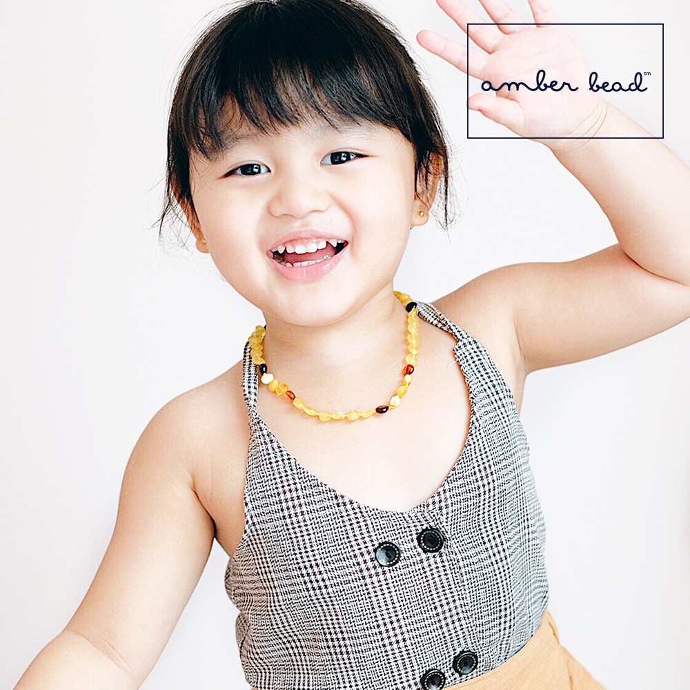 AMBER BEAD BJN34 Kalung Baltic Amber Junior