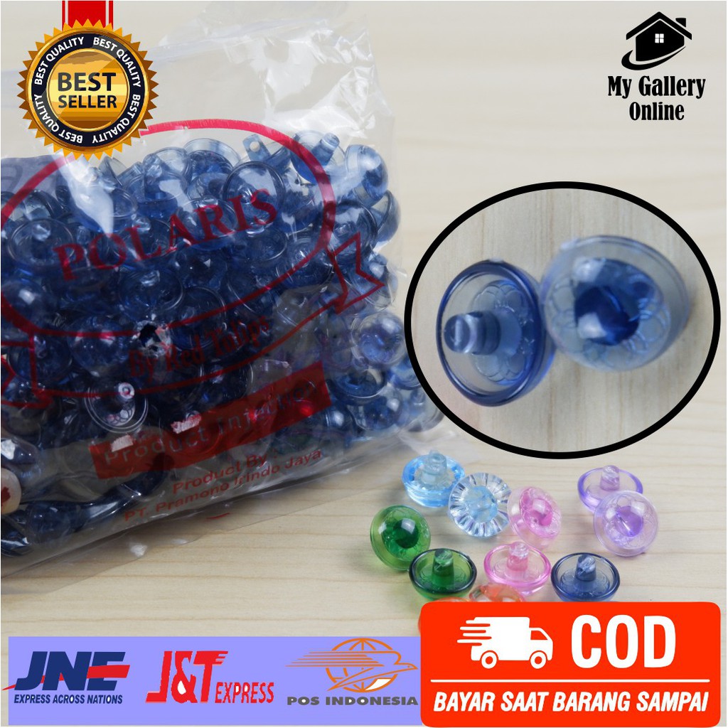 Kancing Hias Mutiara Baju Kebaya - Kancing Jamur 1 gross - Kancing Jamur Hitam Bisa COD