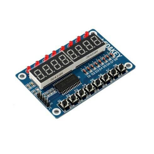 TM1638 Seven Segment Digital Tube 8 Digit LED Key Display Module