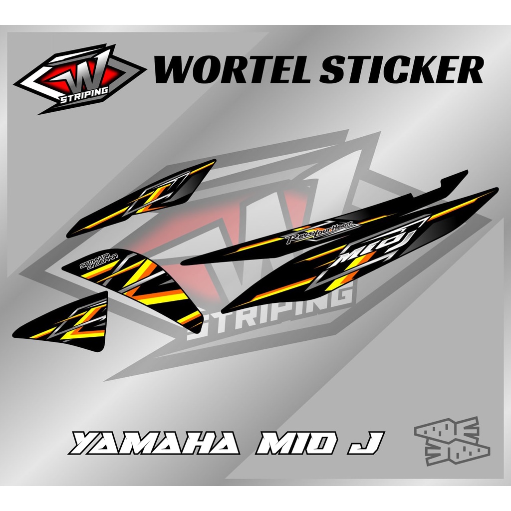 Striping Mio J-Stiker Hologram Motor Mio J Racing v4