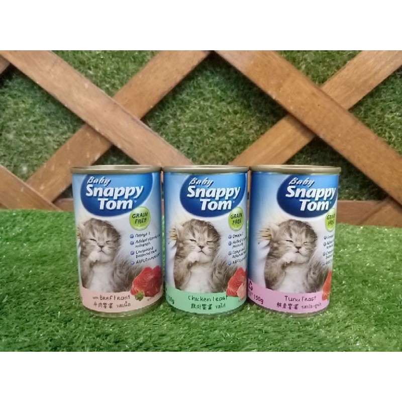 Snappy Tom Baby 150gr / makanan basah untuk kucing yang masih dibawah 1th