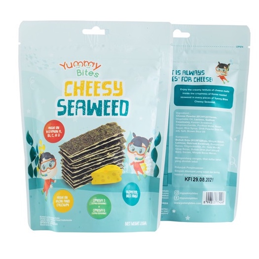 Yummy Bites Cheesy Seaweed 20g | cemilan snack anak sehat dipanggang