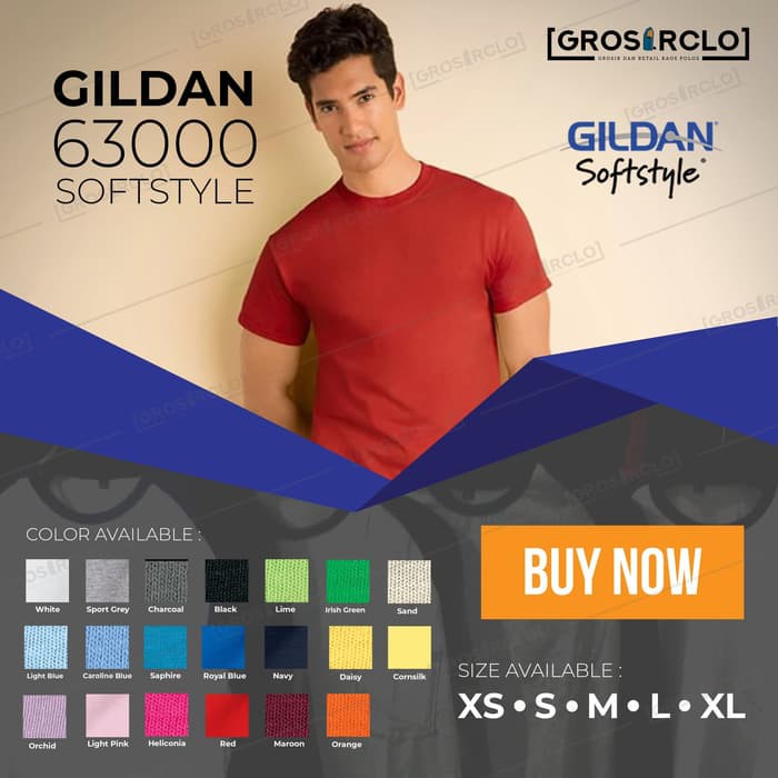 kaos polos gildan softstyle original murah