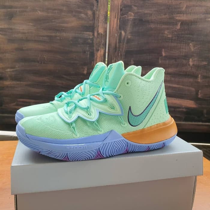 SEPATU BASKET NIKE KYRIE 5 SPONGEBOB SQUIDWARD GREEN BLUE