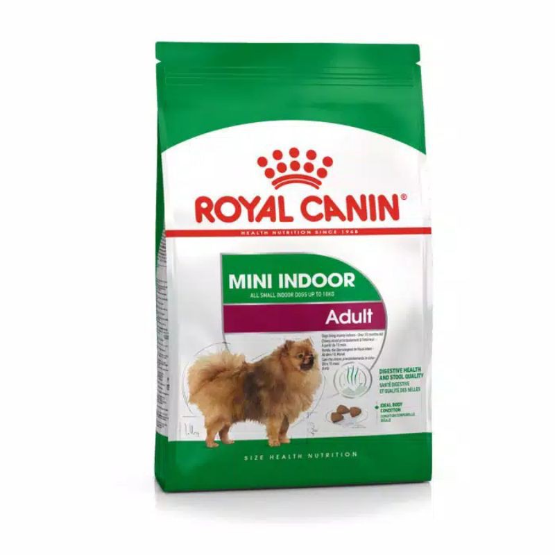 Royal Canin Mini Indoor Adult 1.5Kg Freshpack Makanan Anjing Mini Pengurang Bau Pup Anjing Dewasa