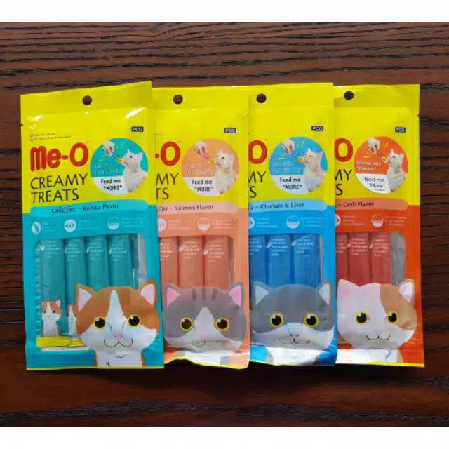 Snack Me-o kucing cair bervitamin - ((ASLI)) meo creamy
