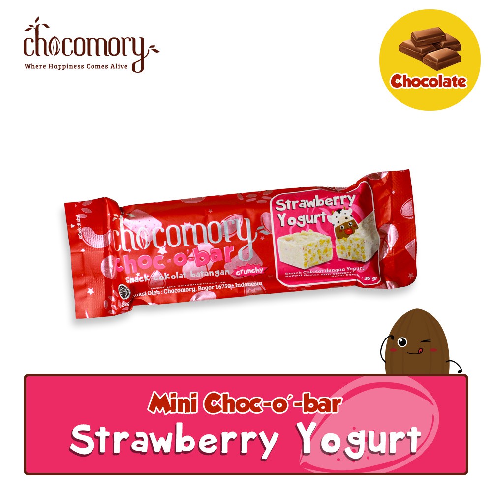 

Chocomory Mini Choco Bar Strawberry Yogurt 35g