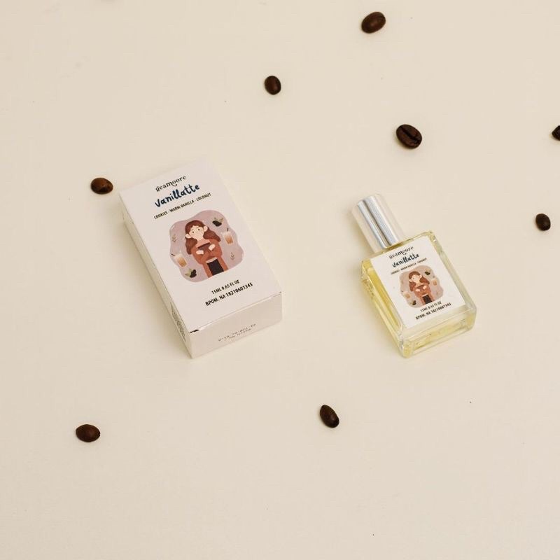 GEAMOORE ADDICTED SERIES PASTEL PARFUM BPOM SPRAY/Roll on-Vanillatte