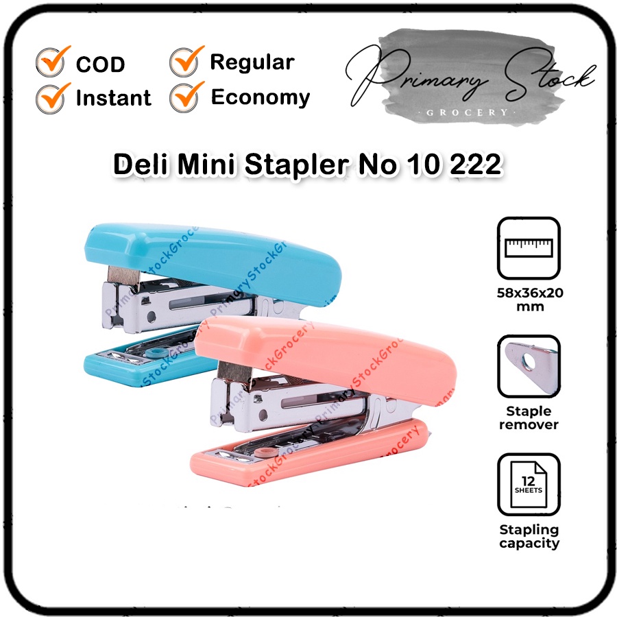 

Staples Mini Lucu Karakter Unik Pink Biru No 10 Deli No 0222