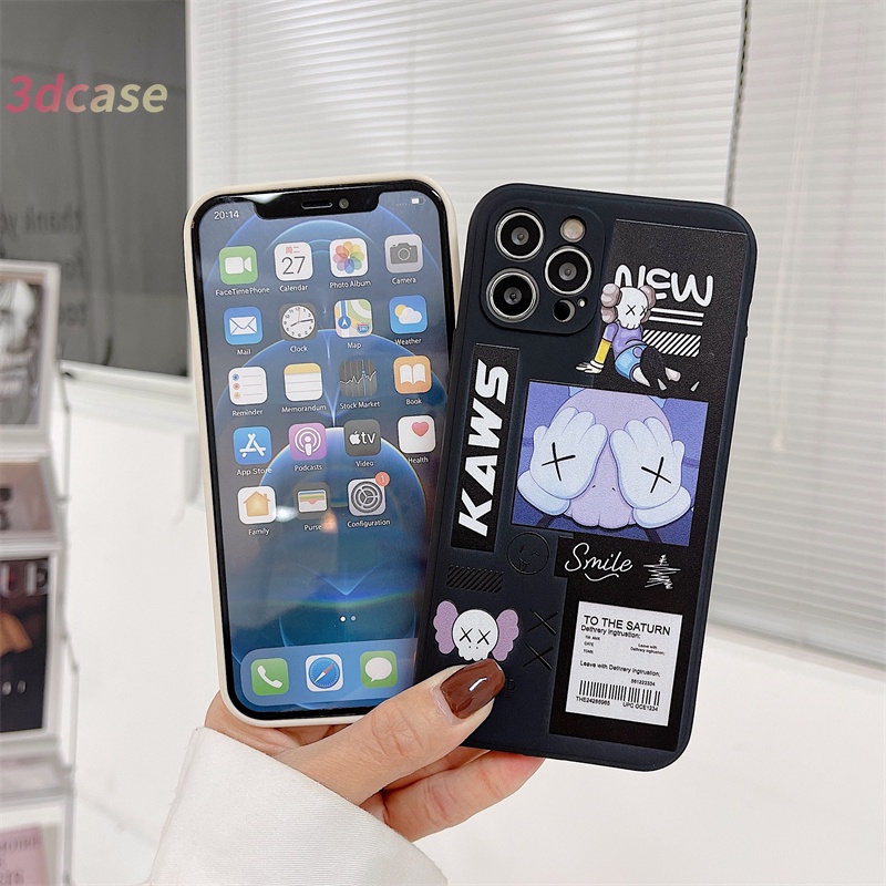 Case Realme C11 2021 C21Y C15 C21 C25 C20 C3 C12 C25S 5 5S 5i C17 7i C1 C25Y C2 C3i 6i C20A realme Narzo 20 10 10A 20A 30A A54 A15 A16 A9 A5 A7 A5S A95 A53 A33 Y12 Y20 A12 Pretty KAWS Bear Silicone Case