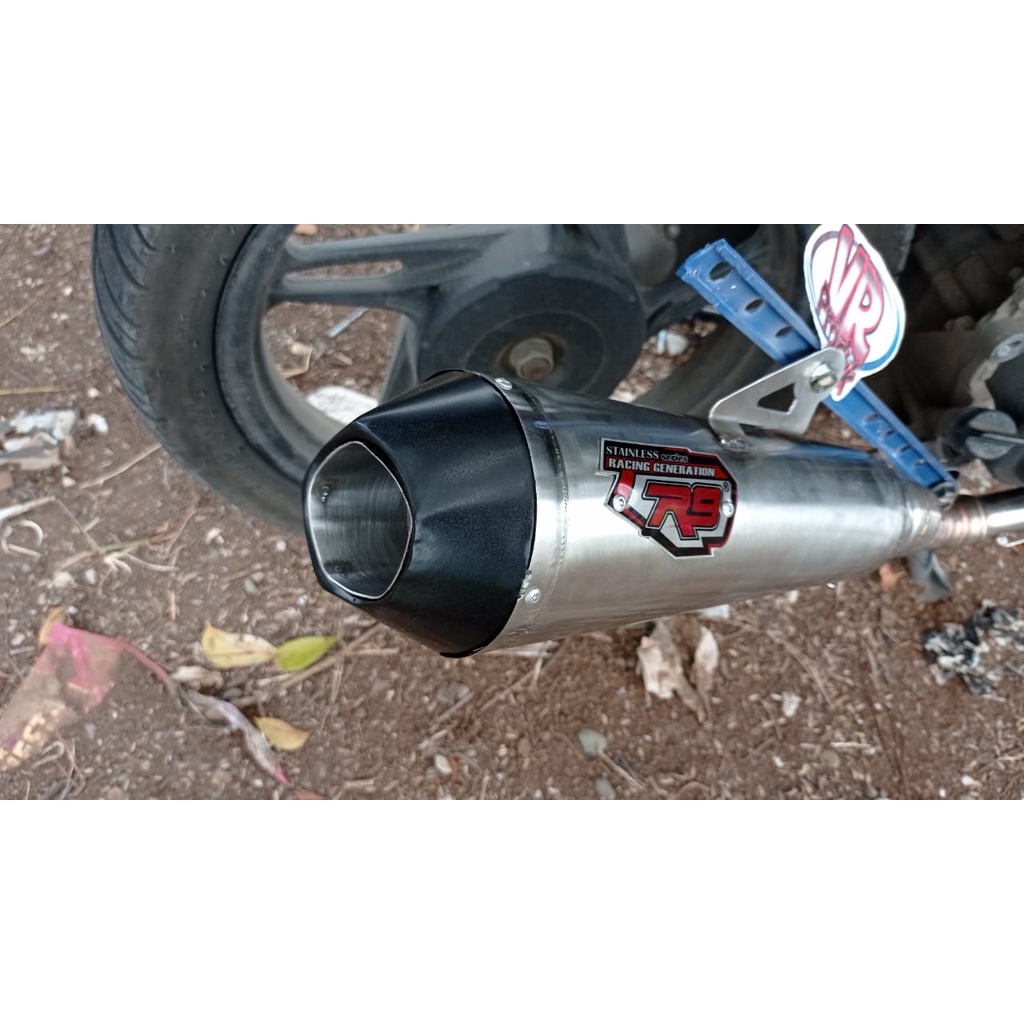 Knalpot R9 Alpha Series All Metik Mio,Beat,Vario,Scoopy Dll