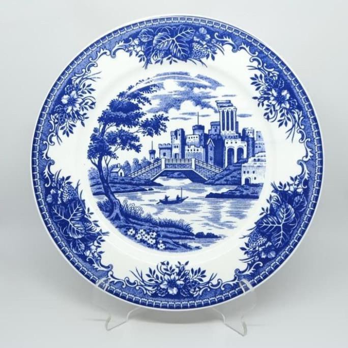 Piring keramik pajangan+ piring antik keramik+ piring biru putih - Biru Kota