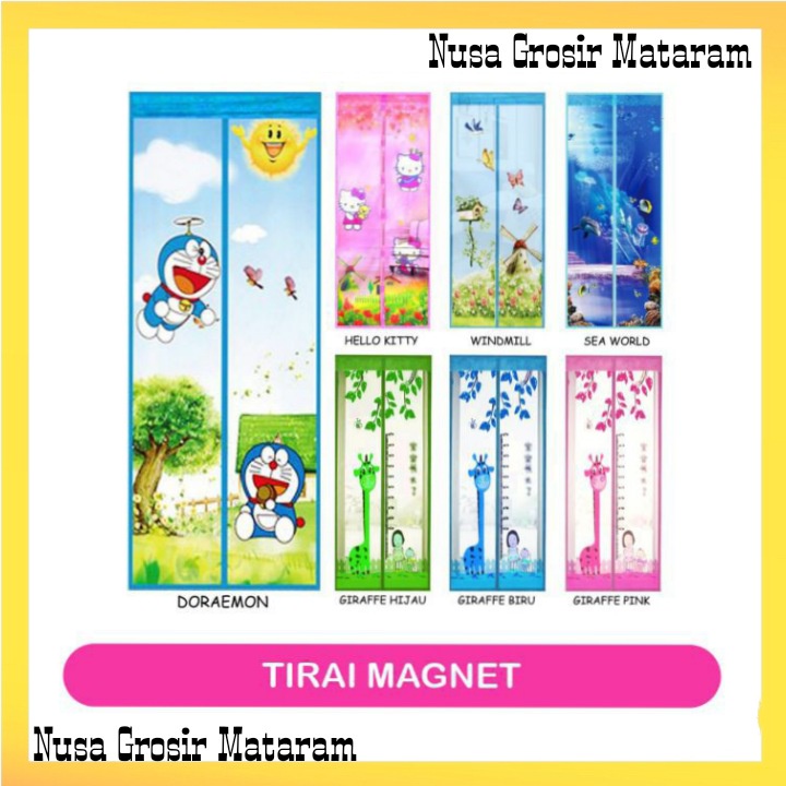 Tirai Pintu Magnet Anti Nyamuk Serangga Murah/ hordeng anti nyamuk gorden pintu