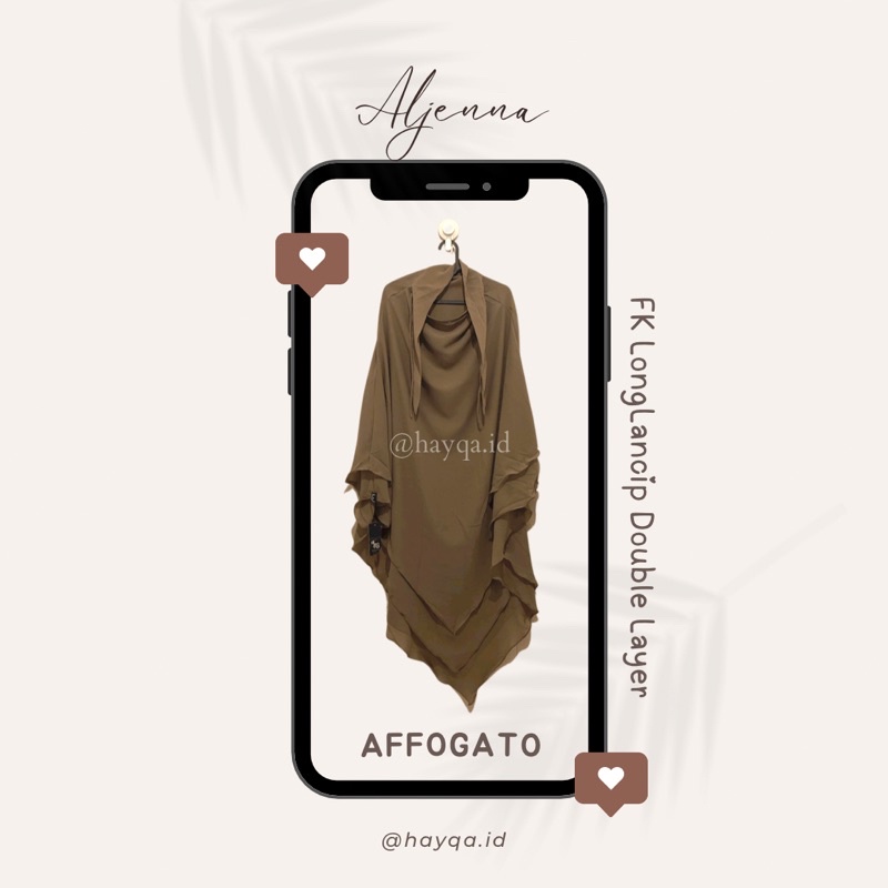 FK Long Lancip Double Layer by Aljenna - AFFOGATO