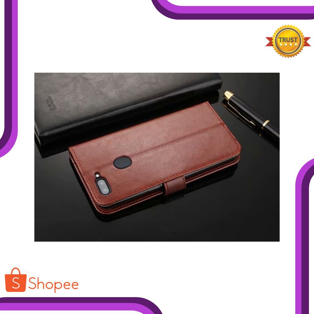 Jual Flip cover wallet case Oppo F9 Pro Plus casing hp dompet kulit premium - 1078 Cash