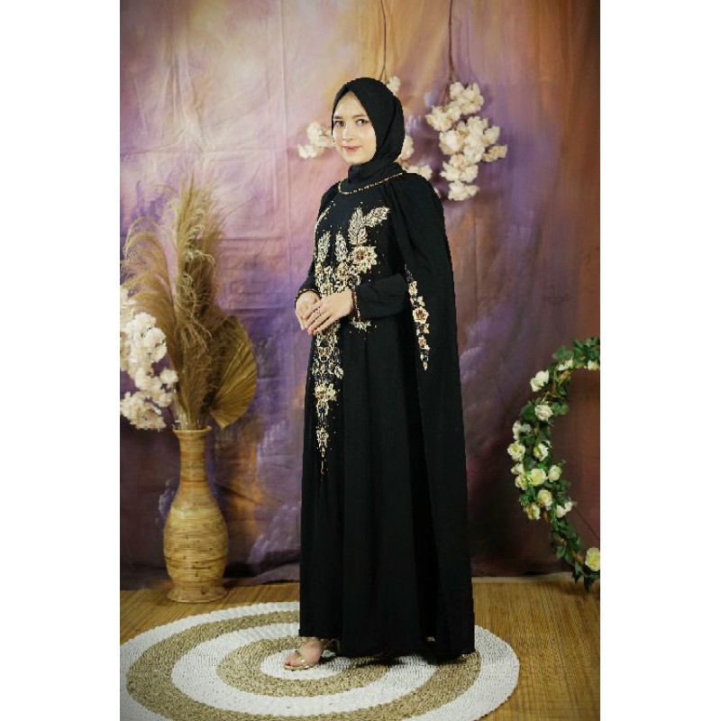 Gamis Hitam Abaya Bordir