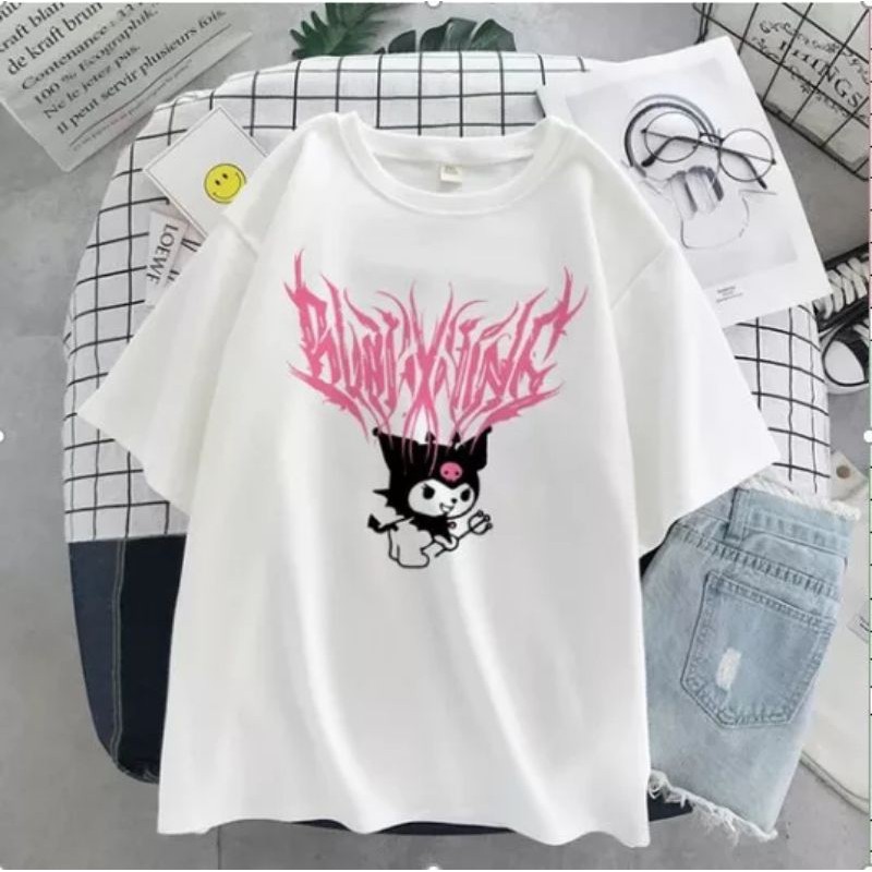 KUROMI TSHIRT COTTON COMBAD UNISEX LENGAN PENDEK TERBARU'