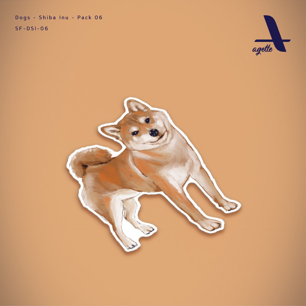 

1 PCS - Stiker Anjing Shiba Inu - 06 - Laminasi - Waterproof Sticker