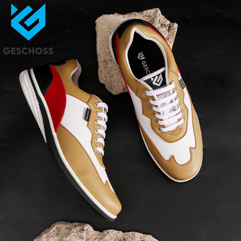 GESCHOSS VARIASI WARNA - Sepatu Pria Sneakers Putih Olahraga Cowok Sepatu Kasual Fashion Shoes Murah