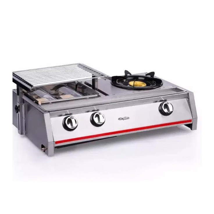 Niko Kompor Gas &amp; Pemanggang 2in1 NK GRS 21 Grill Stove 2 Burner GRS21