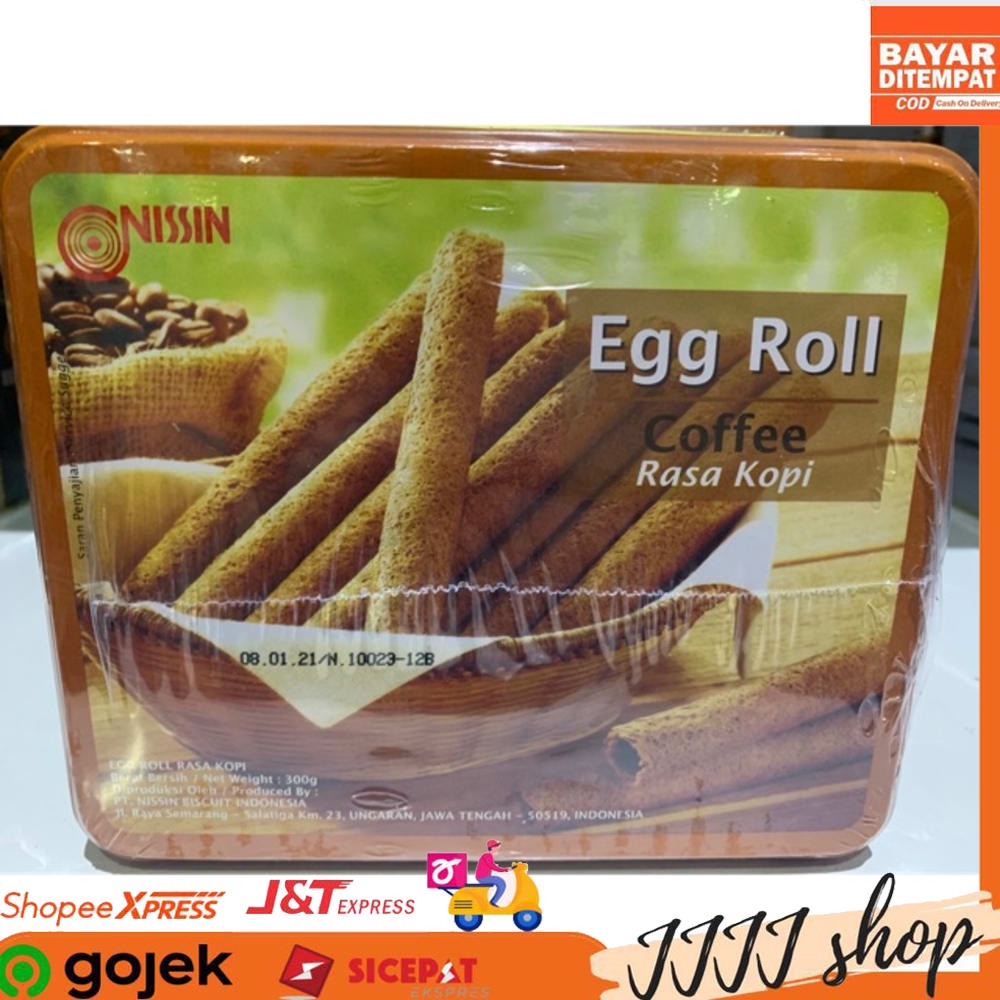 

Nissin Egg Roll Coffee Cemilan Snack Rasa Kopi 300gr