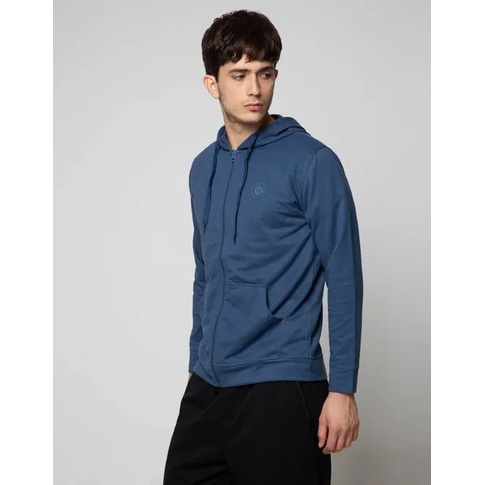 Nevada size S M L XL Basic jaket warna Navy , Biru , Maroon , hijau Hoodie lengan Panjang outer casu