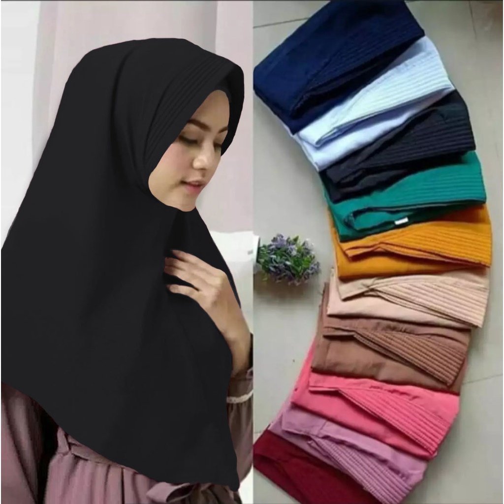 Jilbab Hijab Simple Pet Instan Wolfis Wolfis Ukuran M  Kerudung Instan Pasar Hija'b