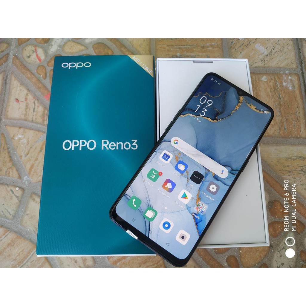 OPPO RENO 3 8/128 FULLSET HP SECOND LIKE A NEW SECOND SEKEN BEKAS MURAH