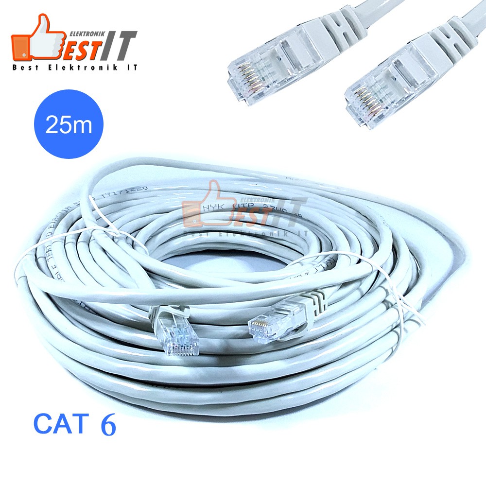 Kabel Panjang 25 Meter LAN UTP Cat 6  NYK