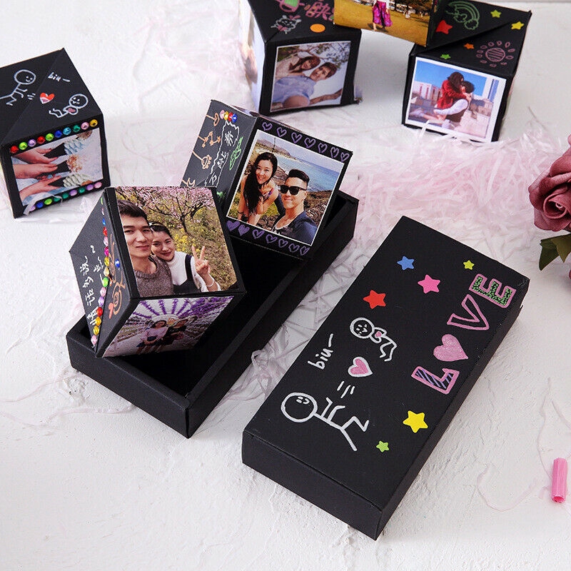 Kotak Foto Album Scrapbook Kreatif DIY Untuk Hadiah Valentine / Ulang Tahun