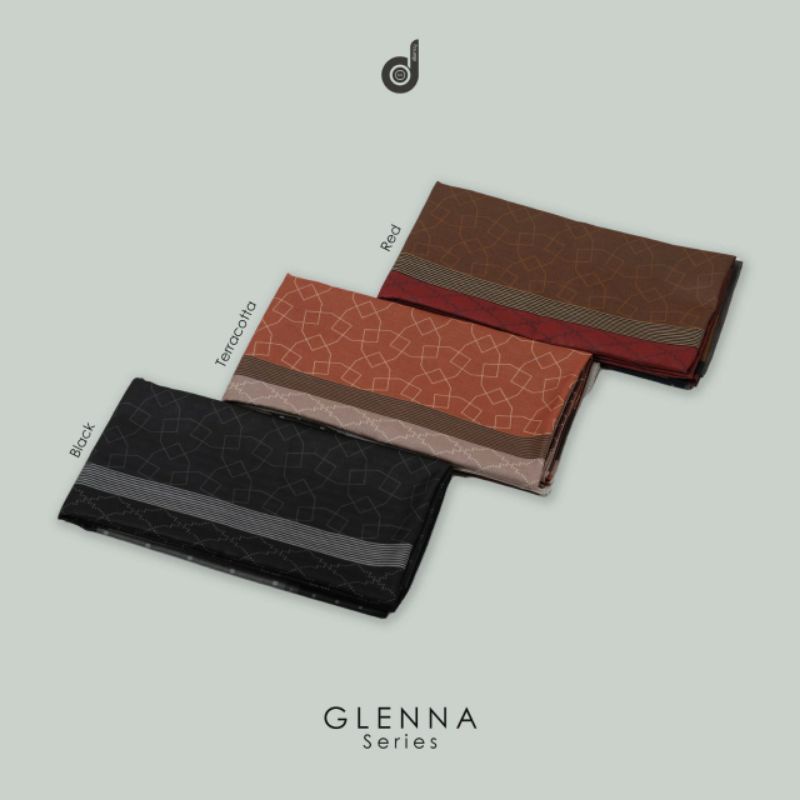 HIJAB DEENAY GLENNA SERIES ( BLACK TERRACOTTA RED ) ORIGINAL DEENAY 100%