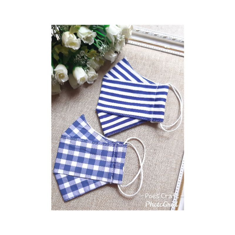 Poes Craft Masker Kain 3D Anak Remaja Model N95 Kancing Non Medis Size M