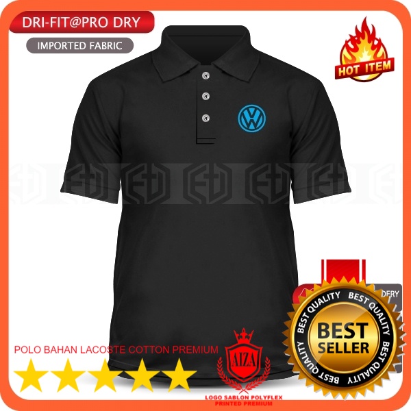 POLO TERLARIS / LOGO SABLON Polo T Shirt  SABLON Volkswagen VW Racing Motorsport Casual Baju Unisex 