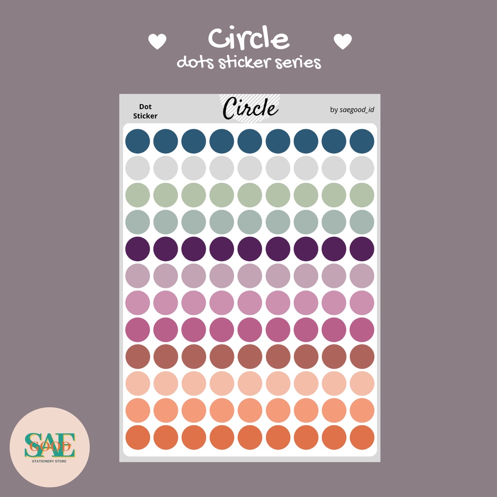 

saegood_id | Circle: Dots Sticker Sheet