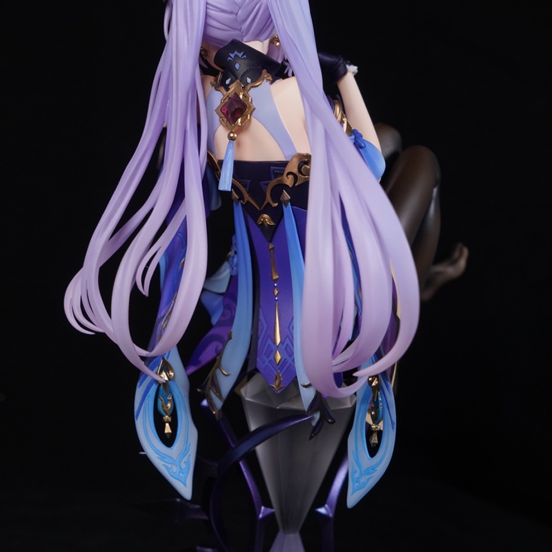 Action Figure Genshin Impact Rambut Ungu Bahan PVC Ukuran 21cm Untuk Dekorasi Rumah