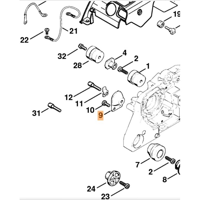 Anti getar karet body senso ms-381/382 stihl original