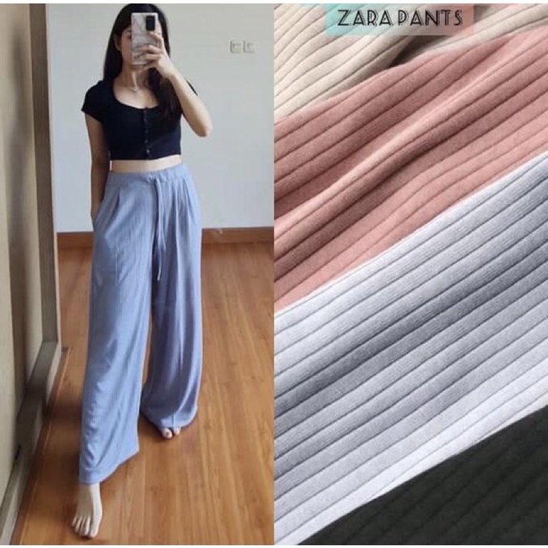 CELANA KULOT KNIT ZAHRA PANTS/CELANA PANJANG KNIT TERLARIS