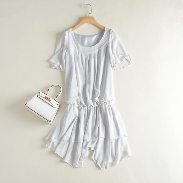 DR32 casual overall grey dress import korea