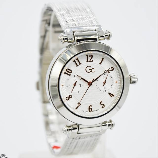 Jam Tangan Wanita Gc Y48001L1MF Silver Rantai Original Swiss Made